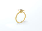 Princess Cut Bezel Ring - Yellow Gold - Bodega