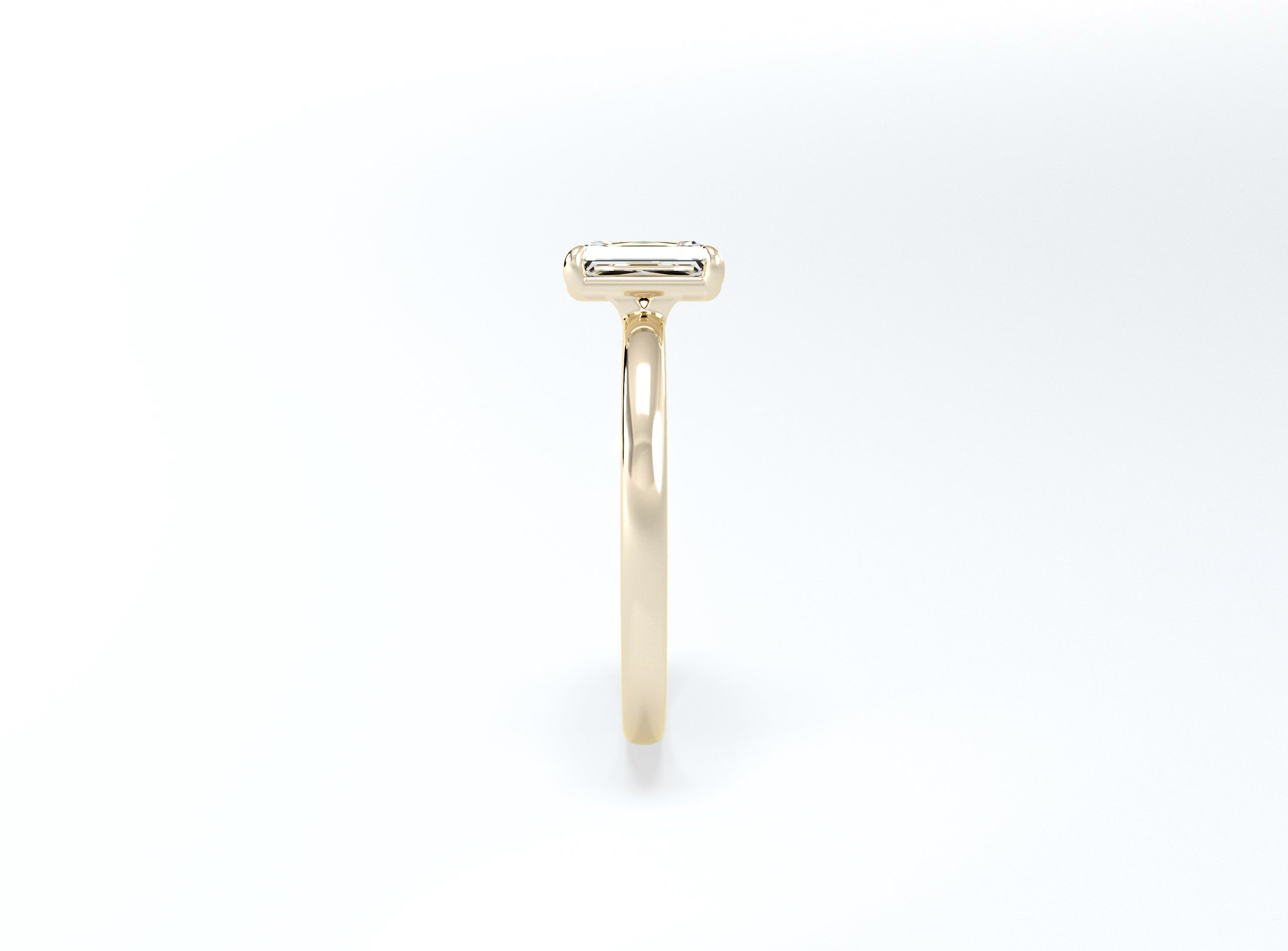 Radiant Cut Solitaire Ring - Rose Gold - Bodega