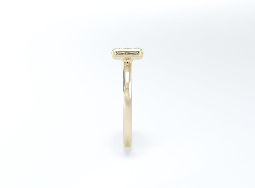 Radiant Cut Solitaire Ring - Rose Gold - Bodega
