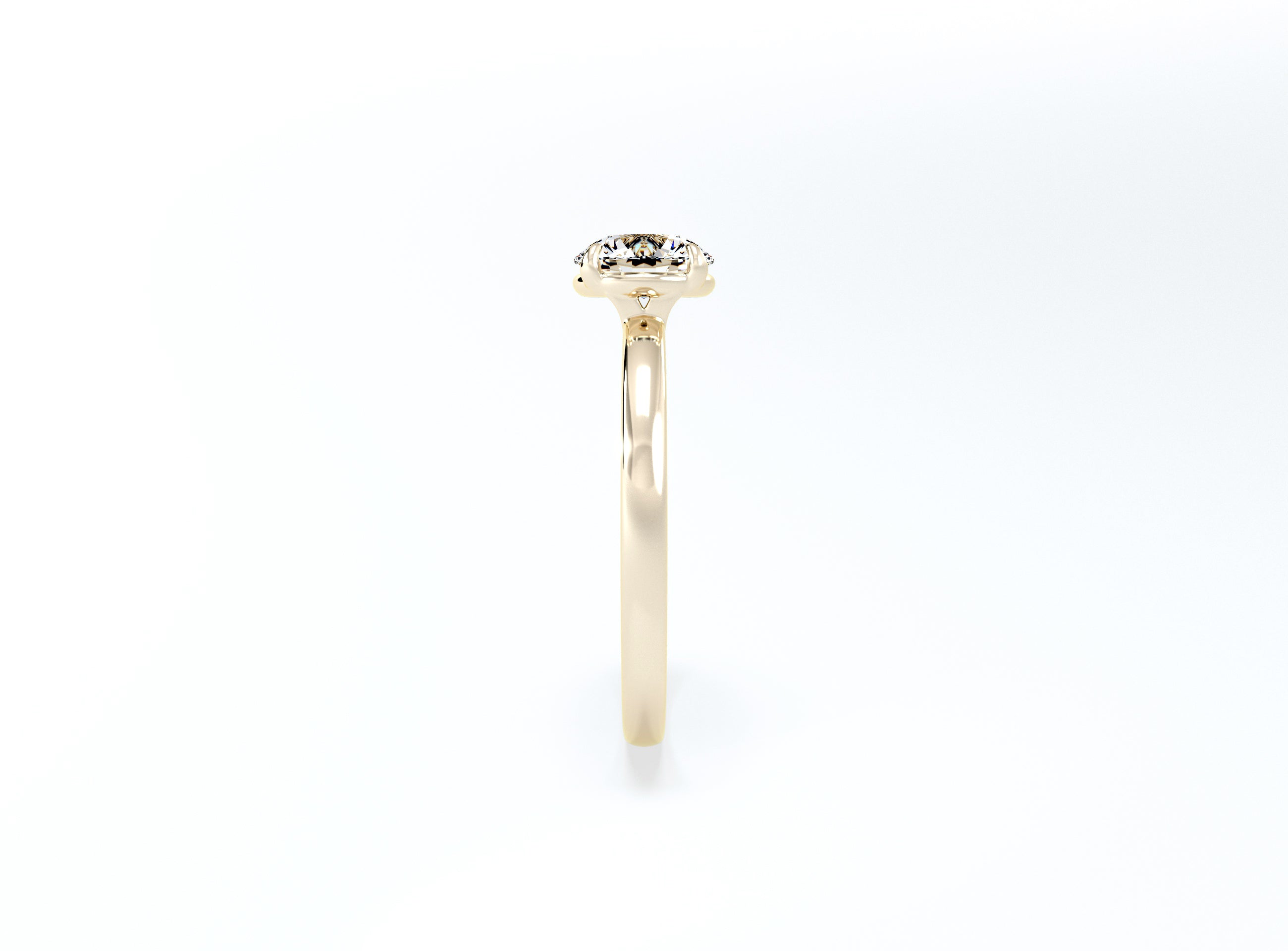 4 Prong Round Brilliant Solitaire Ring - Yellow Gold - Bodega
