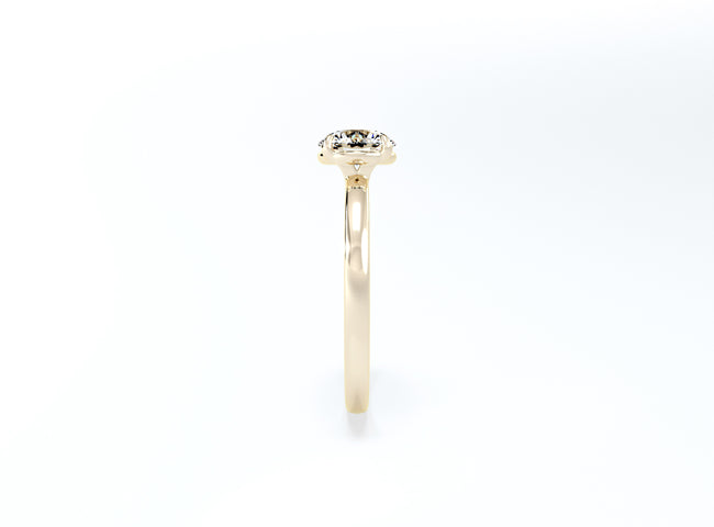 4 Prong Round Brilliant Solitaire Ring - Yellow Gold - Bodega