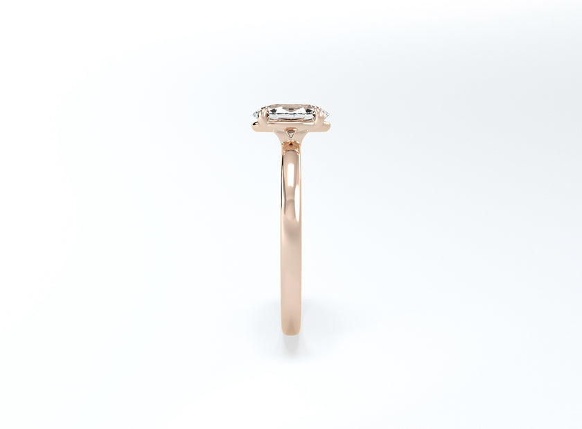 Oval Solitaire Ring - Rose Gold - Bodega