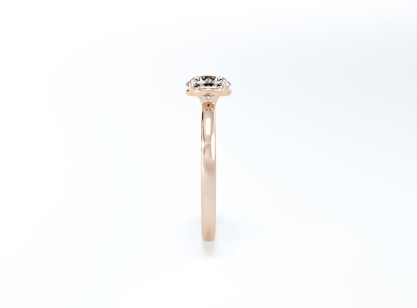 4 Prong Round Brilliant Solitaire Ring - Rose Gold - Bodega