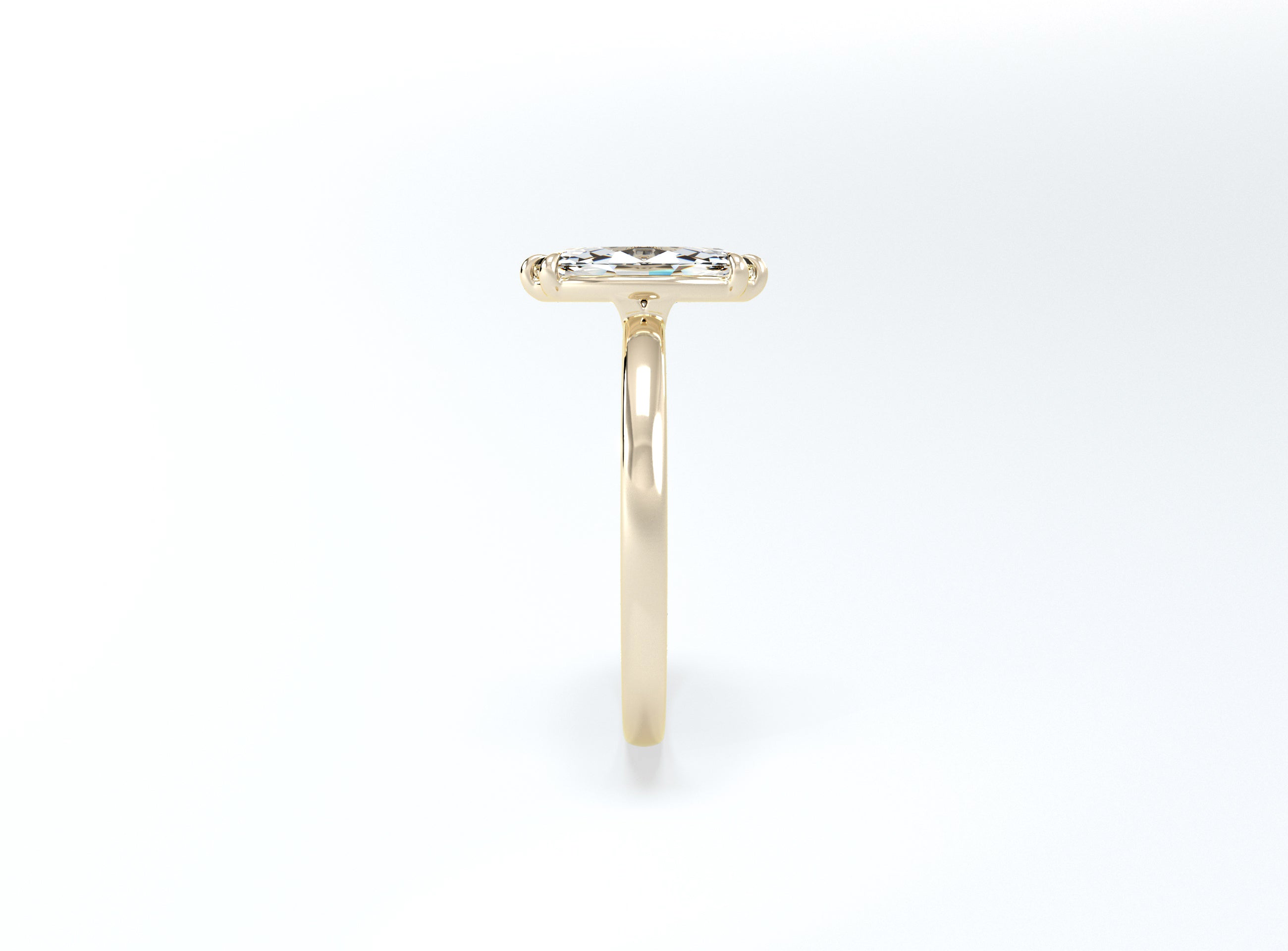 Marquise Solitaire Ring - Yellow Gold - Bodega