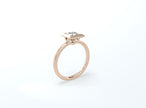 Princess Cut Bezel Ring - Rose Gold - Bodega