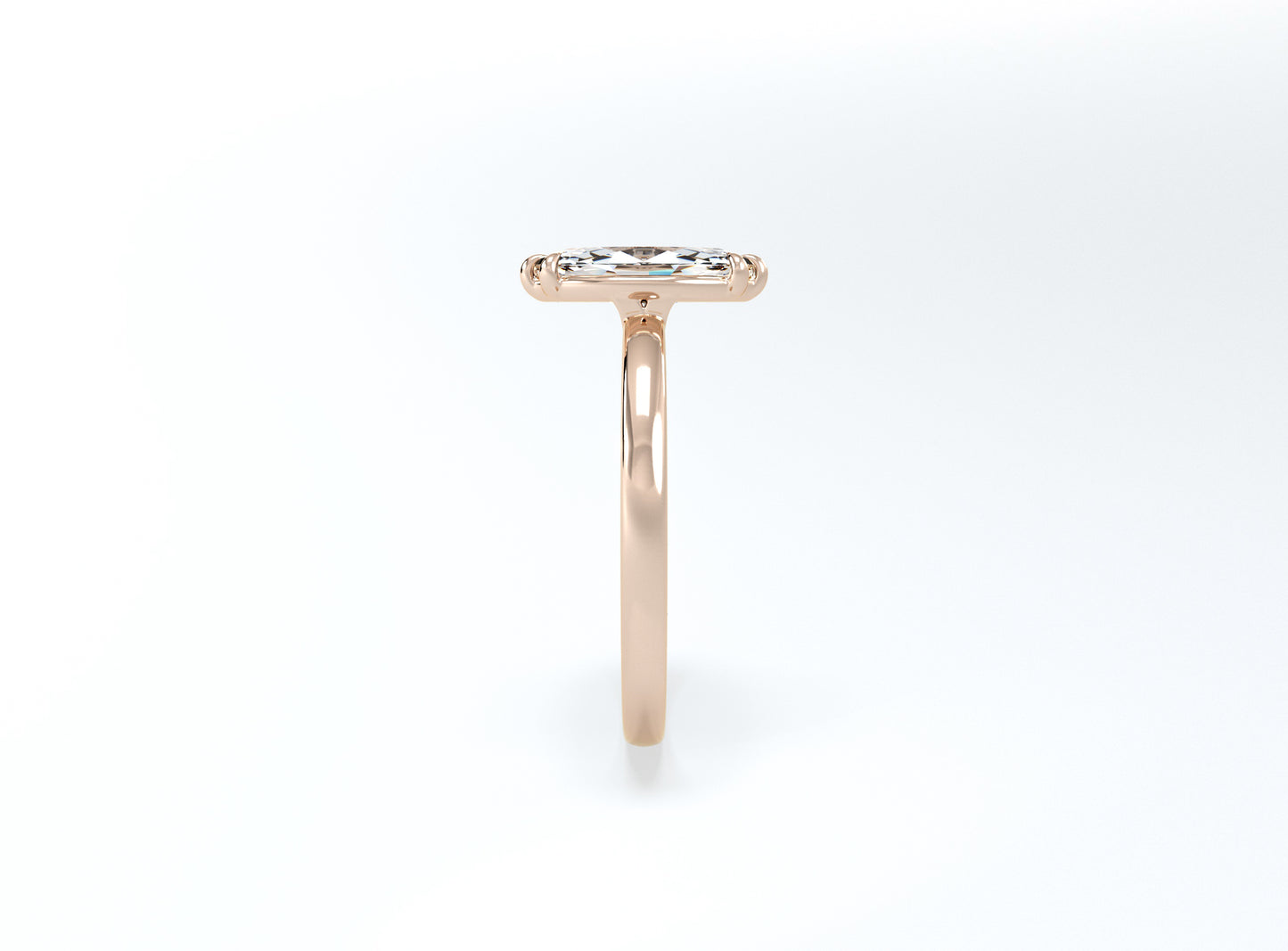 Marquise Solitaire Ring - Rose Gold - Bodega