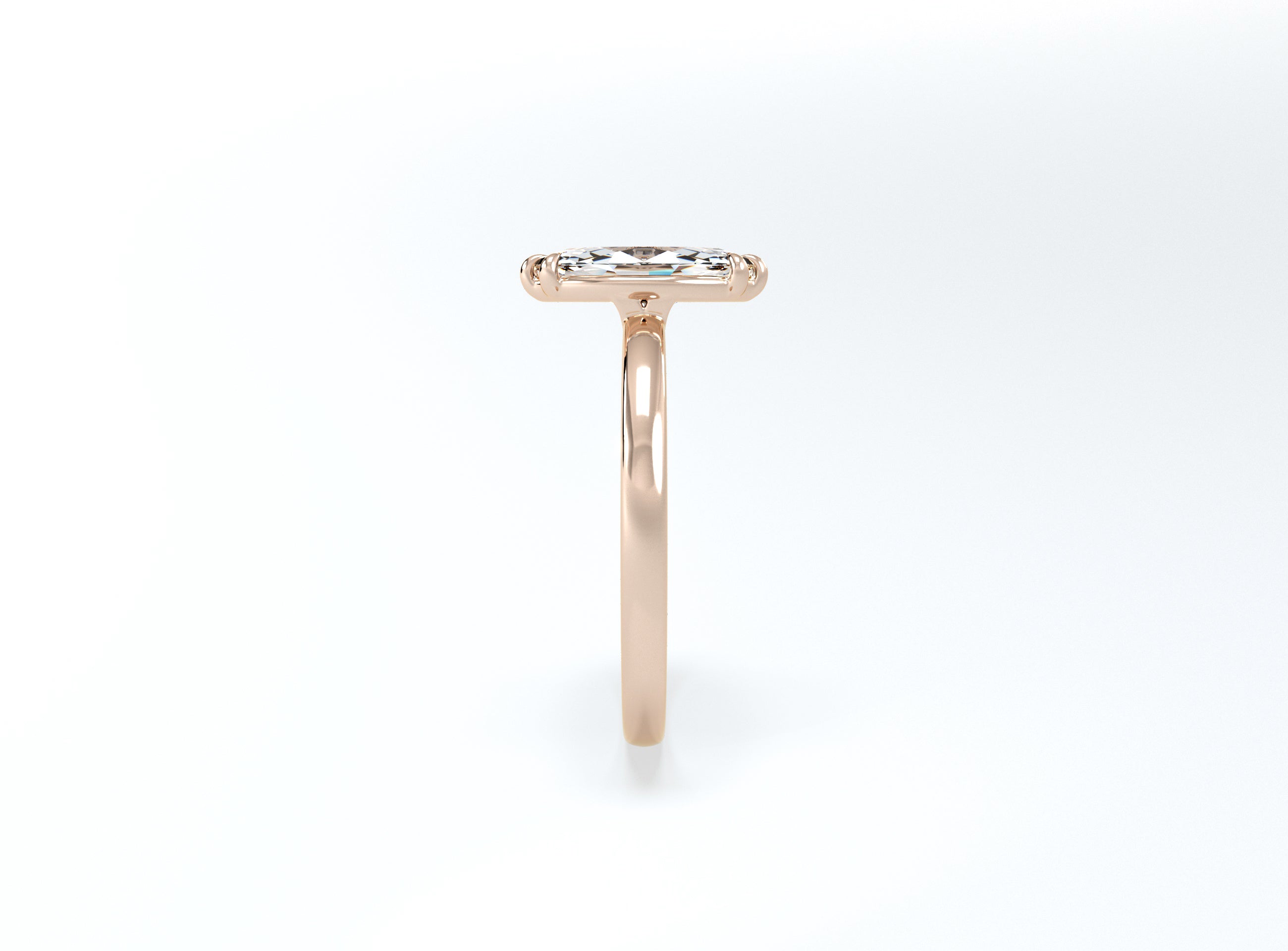 Marquise Solitaire Ring - Rose Gold - Bodega
