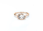 Bezel Set Oval Diamond Ring - Rose Gold - Bodega