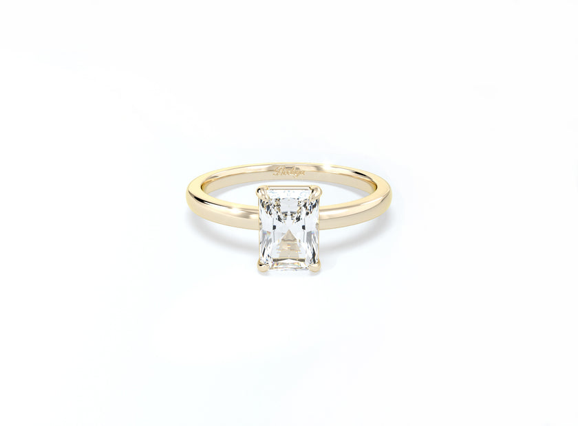 Radiant Cut Solitaire Ring - Rose Gold - Bodega