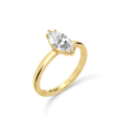Marquise Cut Solitaire Ring in flush setting - Yellow Gold - Bodega
