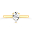 Pear Cut Solitaire Ring in flush setting - Yellow Gold - Bodega