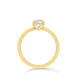 Cushion Cut Solitaire Ring in flush setting - Yellow Gold - Bodega