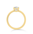 Princess Cut Solitaire Ring in flush setting - Yellow Gold - Bodega
