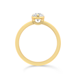 Pear Cut Solitaire Ring in flush setting - Yellow Gold - Bodega