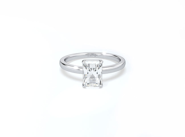 Radiant Cut Solitaire Ring - Platinum - Bodega