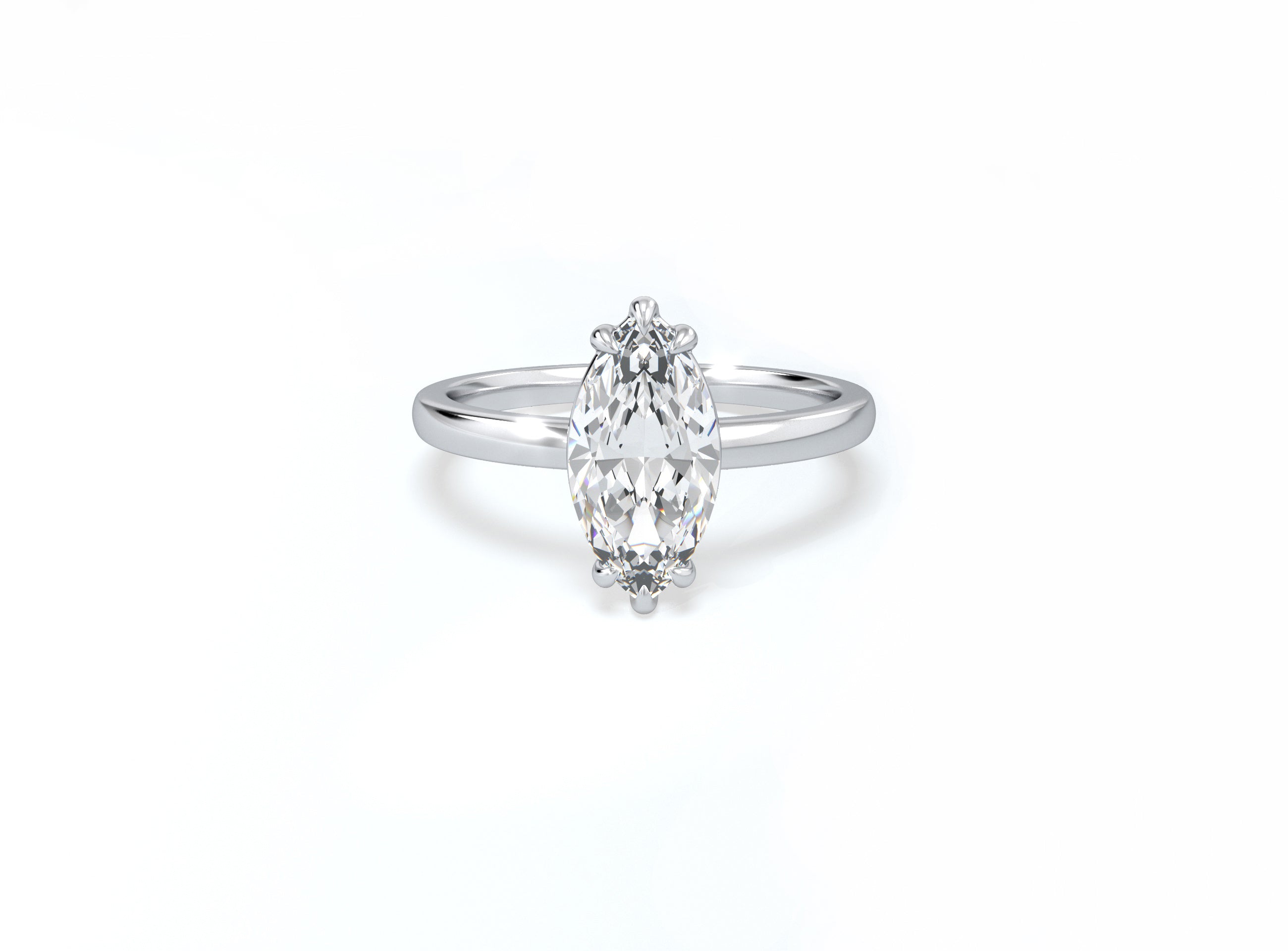 Marquise Solitaire Ring - Platinum - Bodega