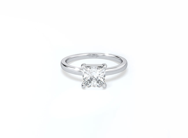 Cushion Cut Solitaire Ring - Platinum - Bodega