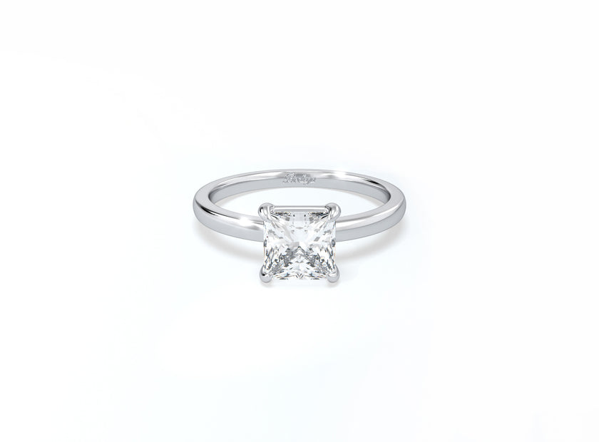Cushion Cut Solitaire Ring - Platinum - Bodega