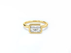 Radiant Cut Bezel Ring - Yellow Gold - Bodega