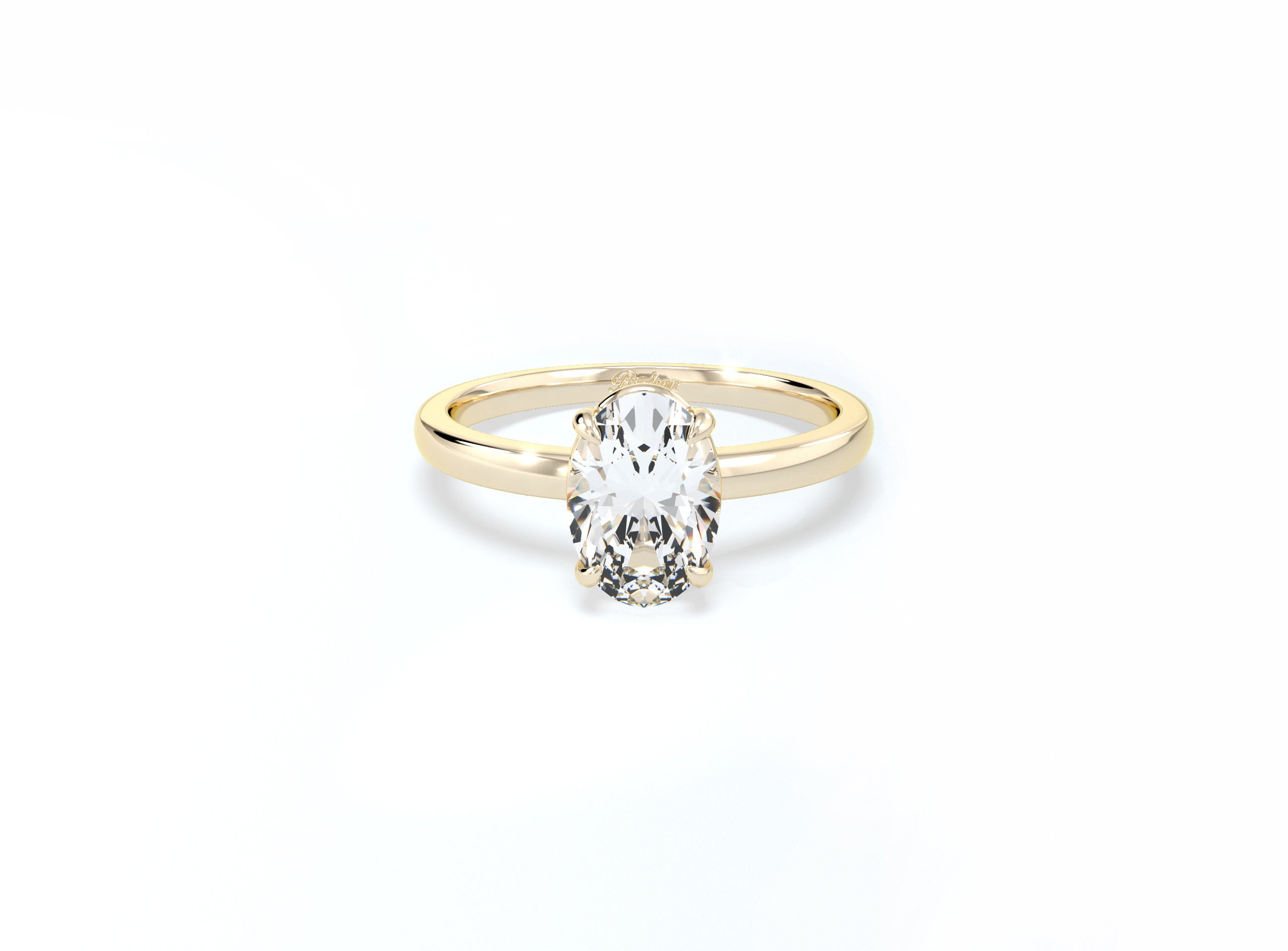 Oval Solitaire Ring - Yellow Gold - Bodega