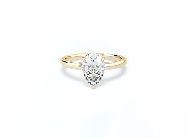 Pear Solitaire Ring - Yellow Gold - Bodega
