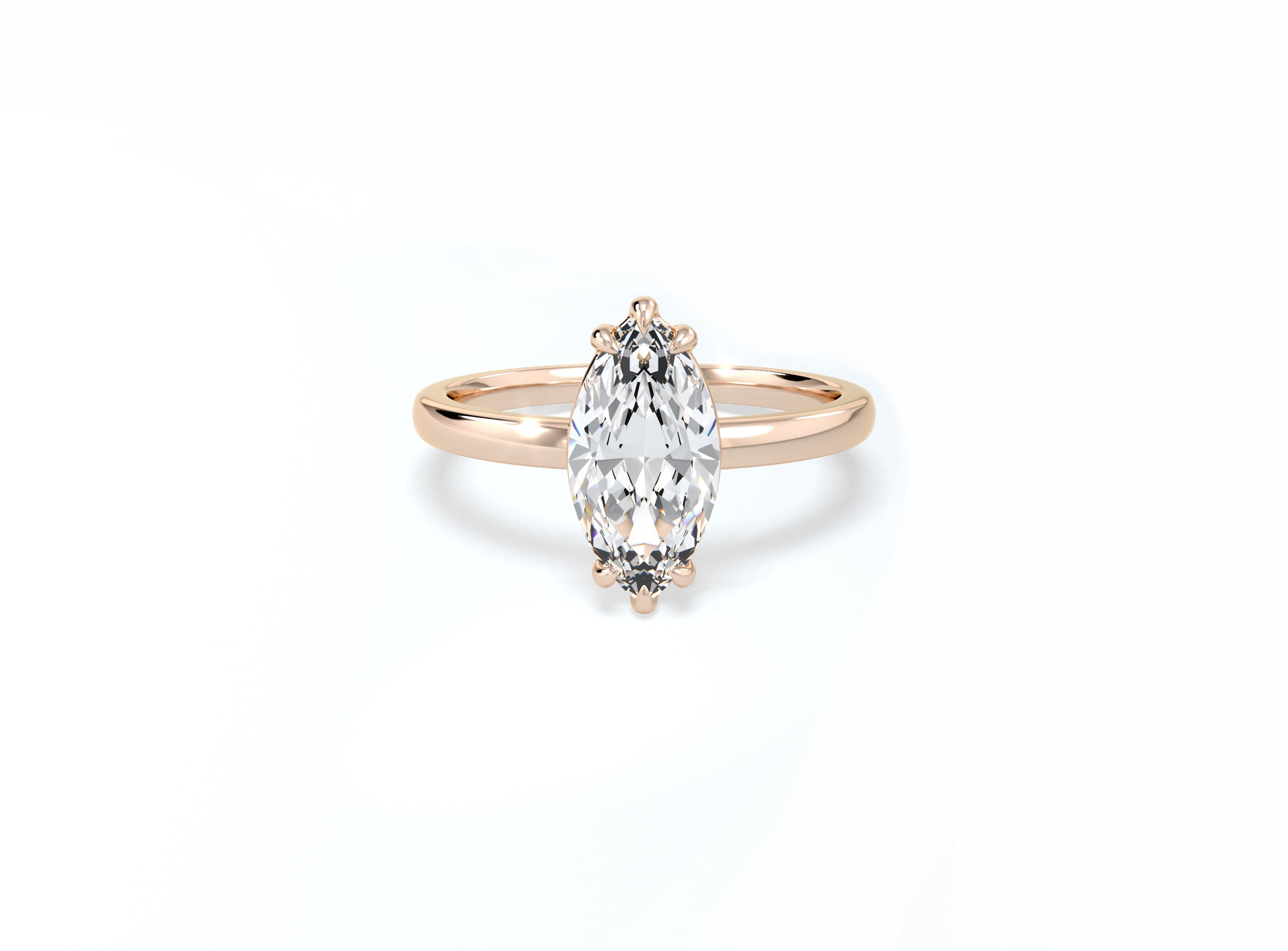 Marquise Solitaire Ring - Rose Gold - Bodega