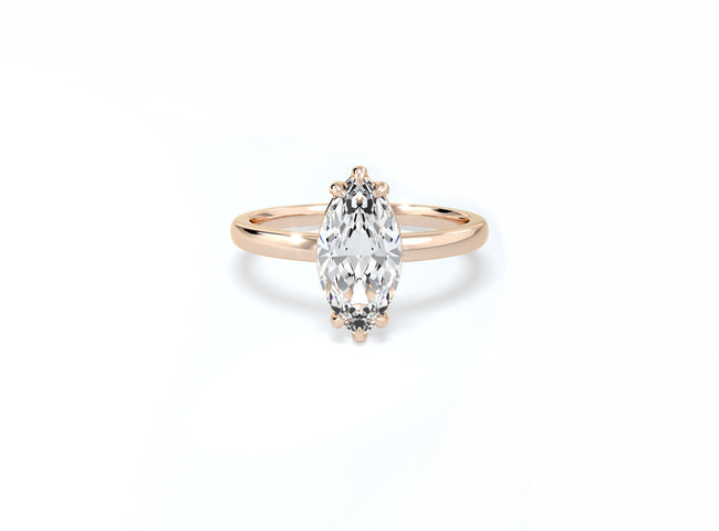 Marquise Solitaire Ring - Rose Gold - Bodega