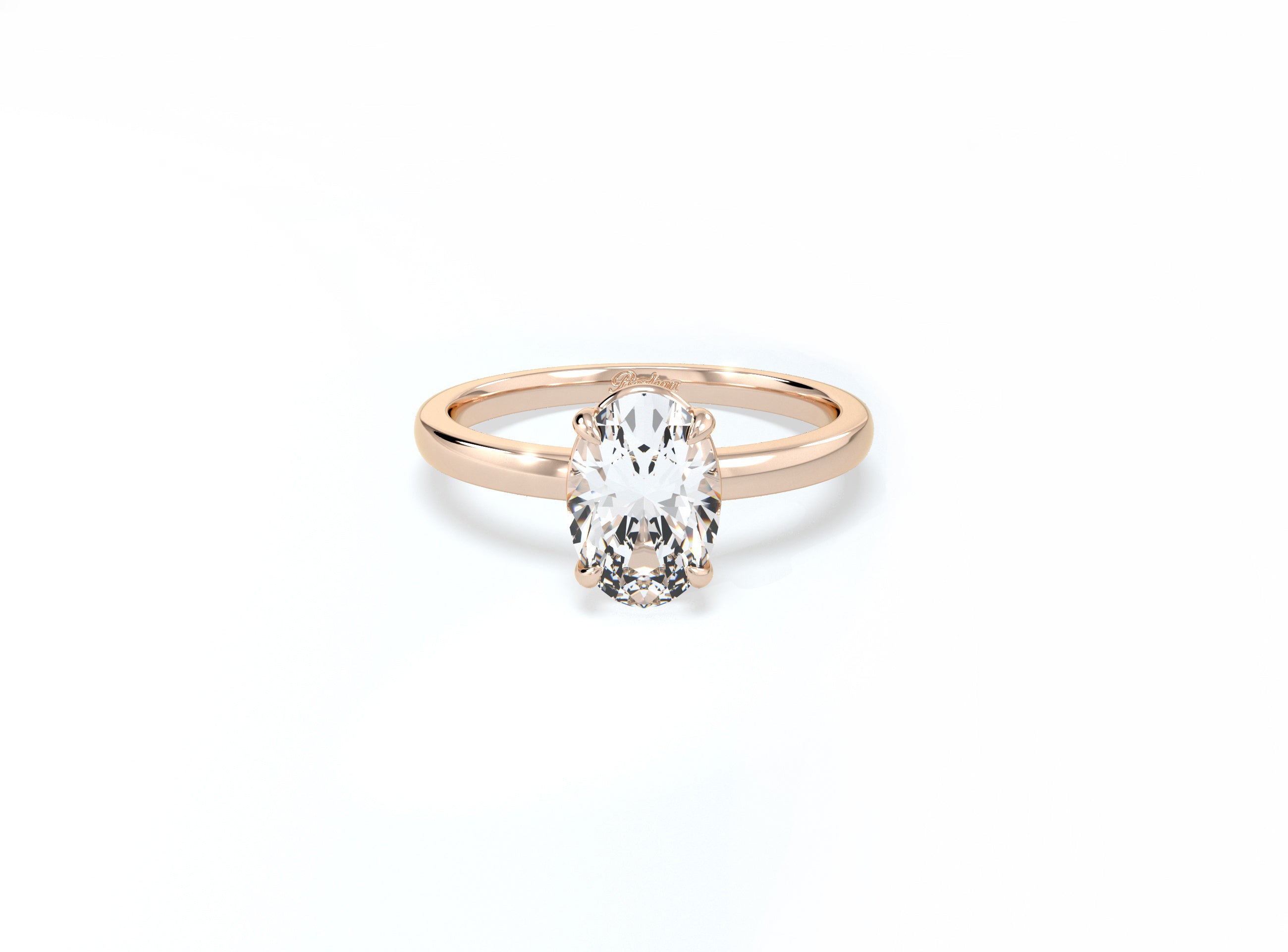 Oval Solitaire Ring - Rose Gold - Bodega