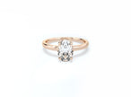 Oval Solitaire Ring - Rose Gold - Bodega