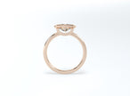 Bezel Set Oval Diamond Ring - Rose Gold - Bodega