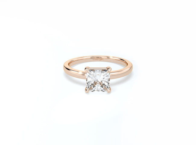 Cushion Cut Solitaire Ring - Rose Gold - Bodega