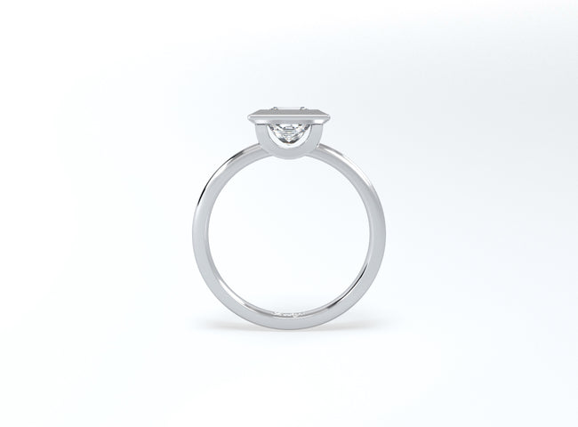 Princess Cut Bezel Ring - Platinum - Bodega