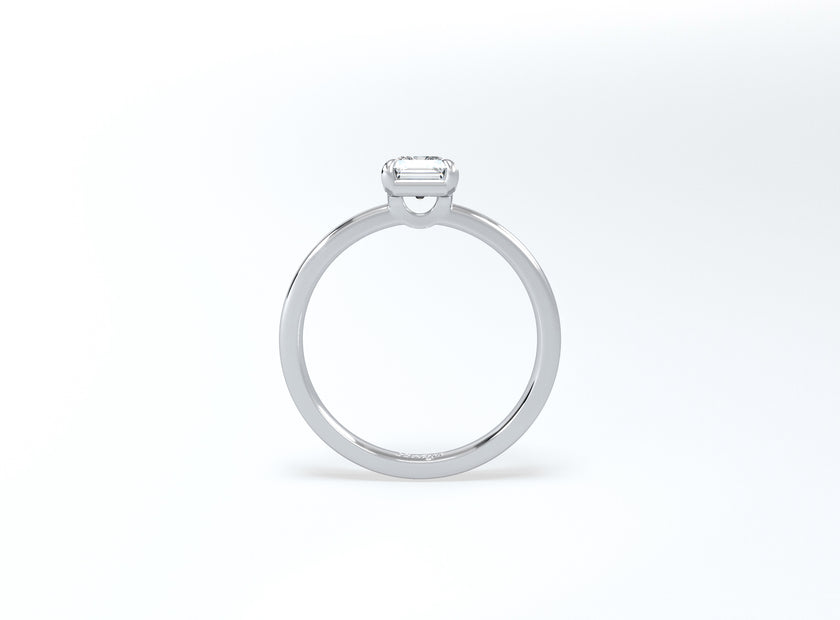 Radiant Cut Solitaire Ring - Platinum - Bodega