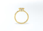 Princess Cut Bezel Ring - Yellow Gold - Bodega