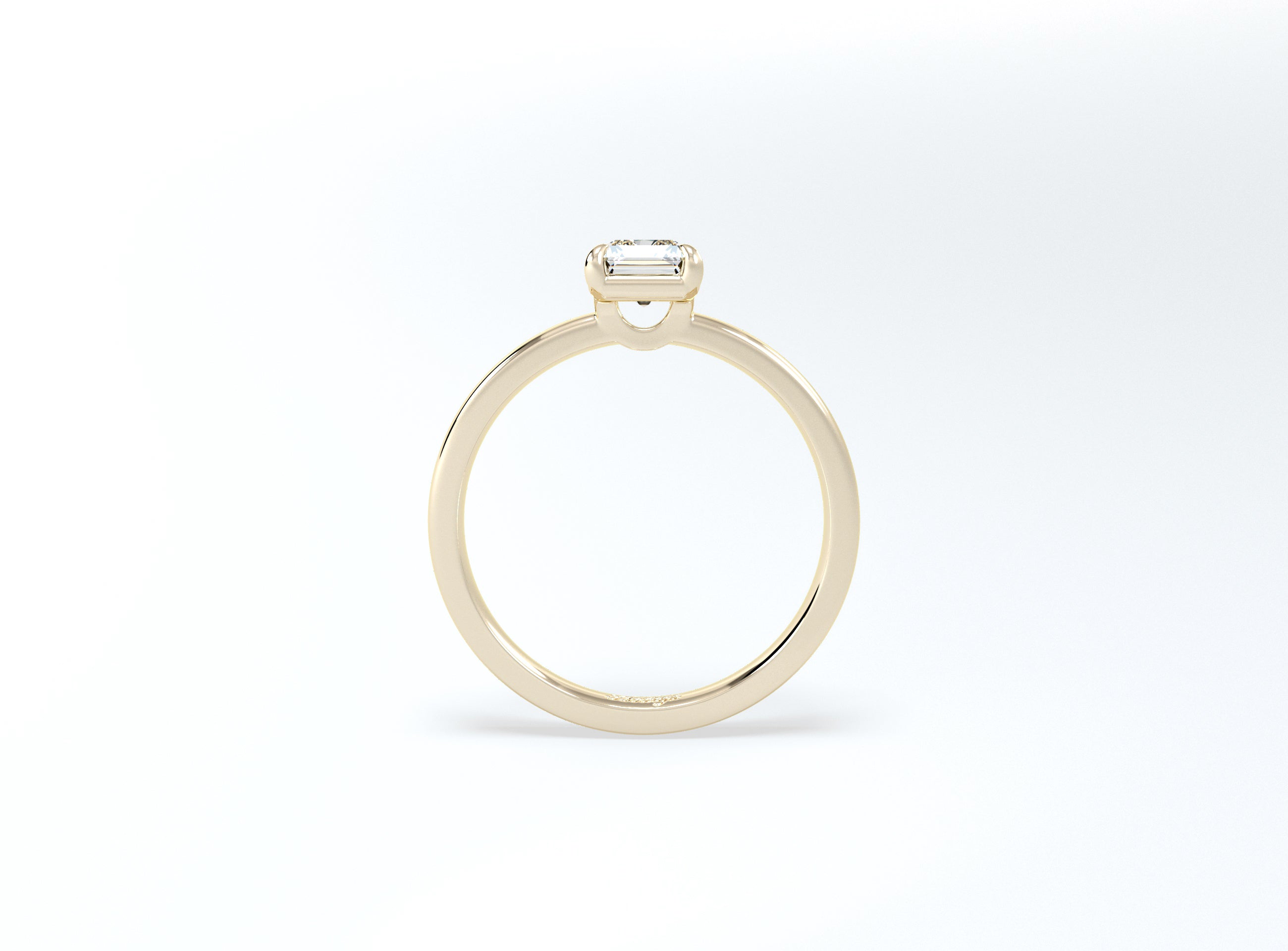 Radiant Cut Solitaire Ring - Rose Gold - Bodega