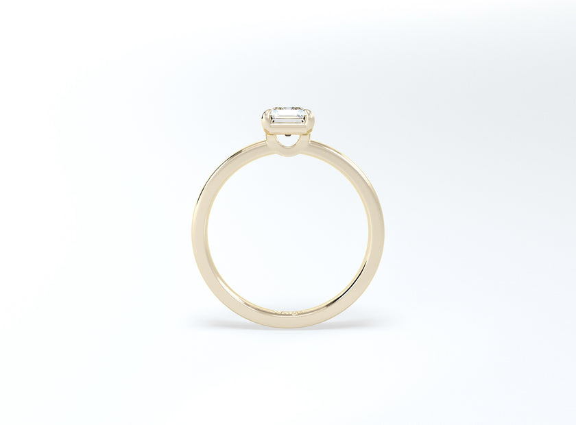 Radiant Cut Solitaire Ring - Rose Gold - Bodega