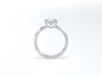 Bezel Set Cushion Cut Diamond Ring - Platinum - Bodega
