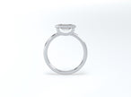 #2 Bezel Set Emerald Cut Diamond Ring - Platinum - Bodega