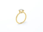 Bezel Set Round Brilliant Diamond Ring - Yellow Gold - Bodega