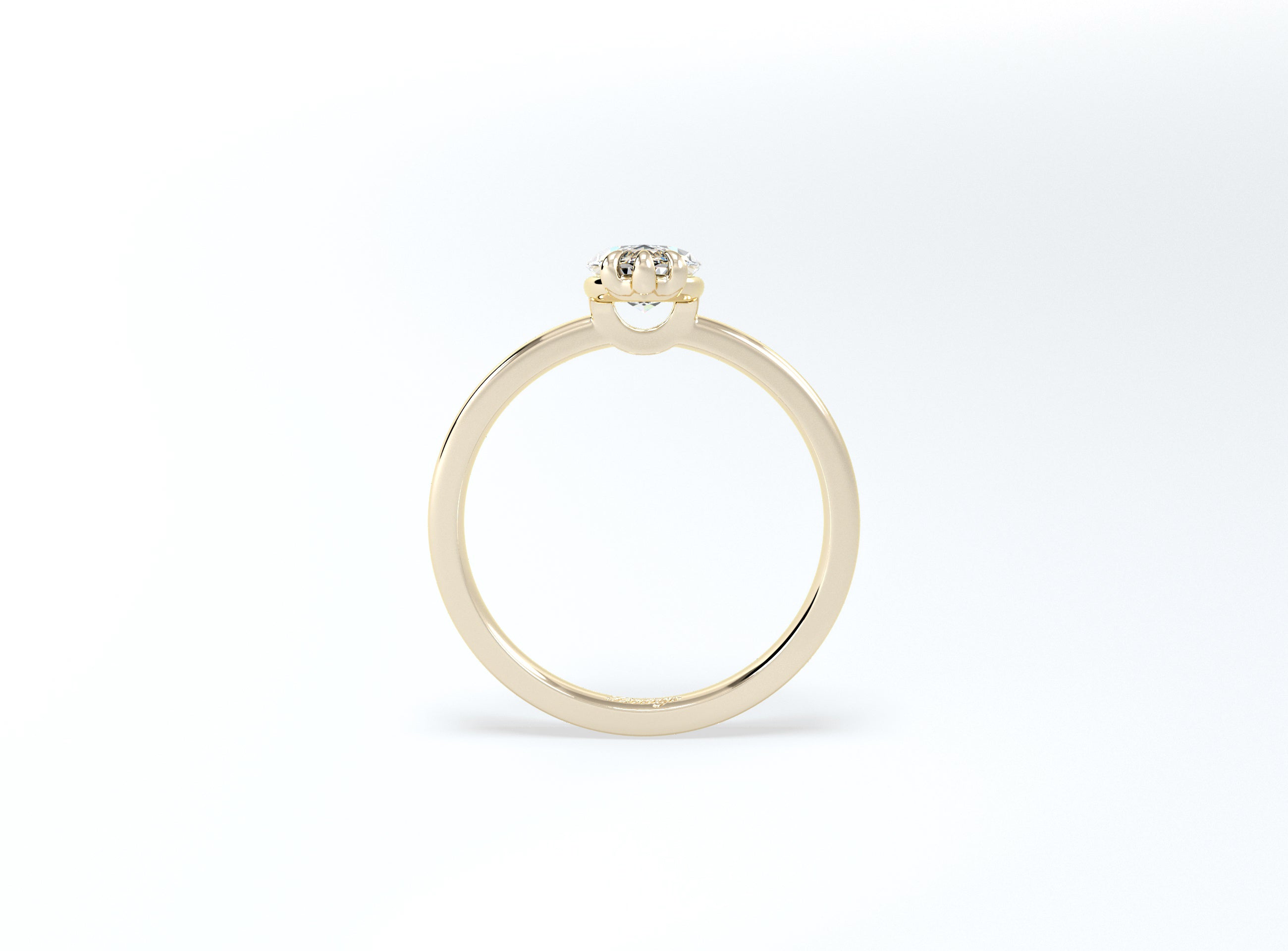 Marquise Solitaire Ring - Yellow Gold - Bodega