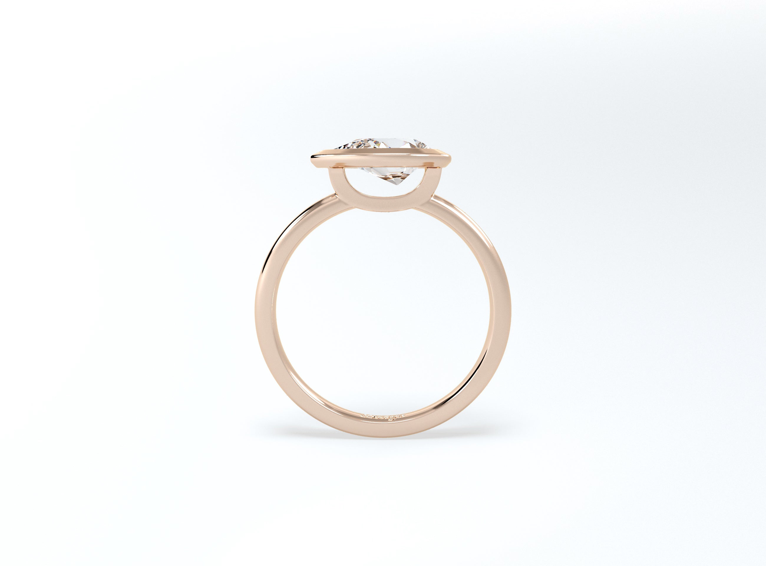 Pear Bezel Ring - Rose Gold - Bodega