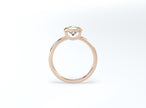 Bezel Set Cushion Cut Diamond Ring - Rose Gold - Bodega