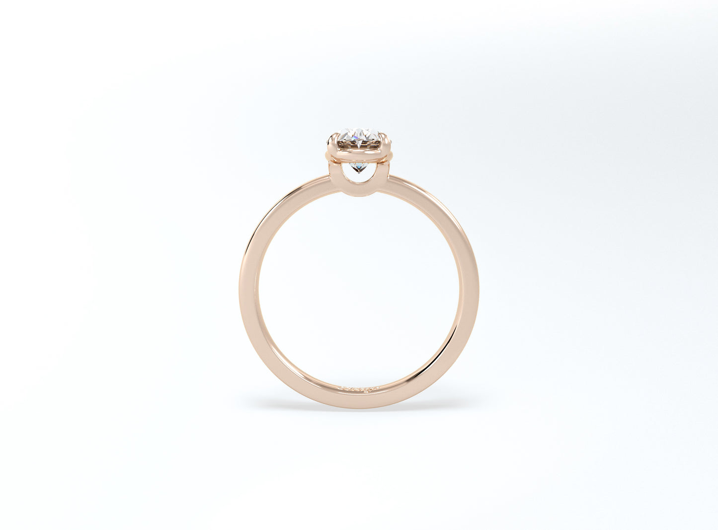 Oval Solitaire Ring - Rose Gold - Bodega