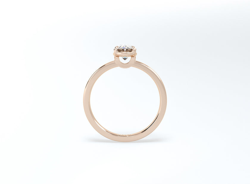 Oval Solitaire Ring - Rose Gold - Bodega