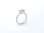 Bezel Set Oval Diamond Ring - Platinum - Bodega