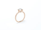 Bezel Set Round Brilliant Diamond Ring - Rose Gold - Bodega