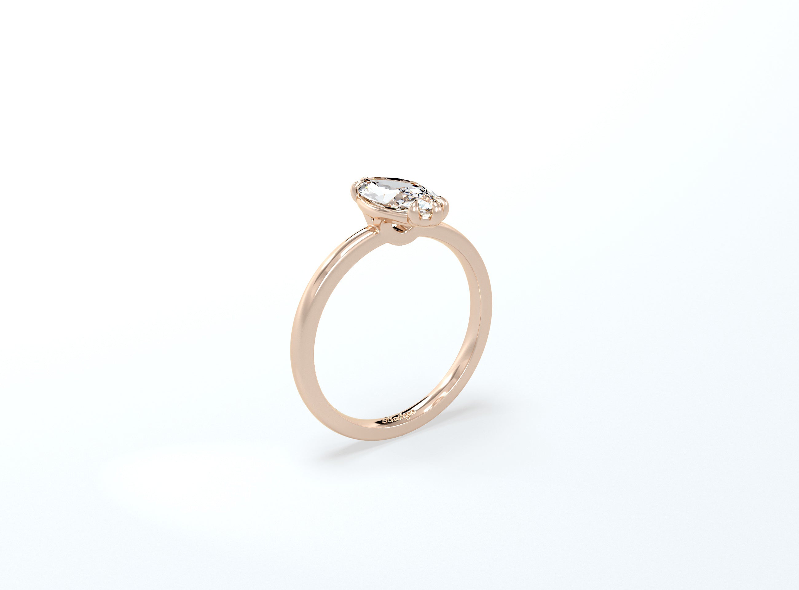 Marquise Solitaire Ring - Rose Gold - Bodega