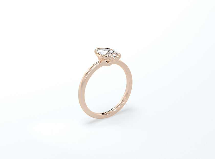 Marquise Solitaire Ring - Rose Gold - Bodega