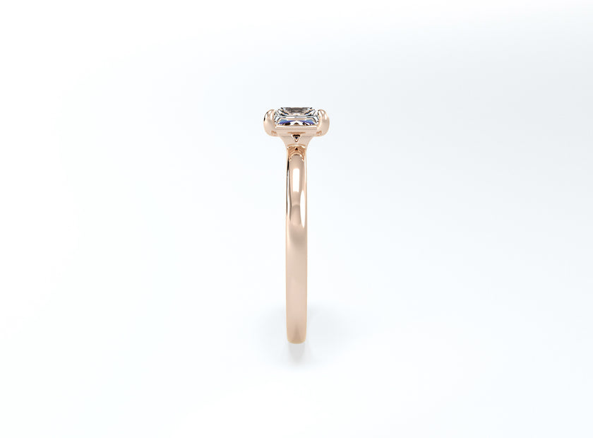 Cushion Cut Solitaire Ring - Rose Gold - Bodega