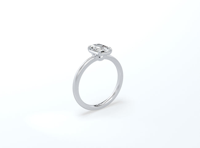 Radiant Cut Solitaire Ring - Platinum - Bodega